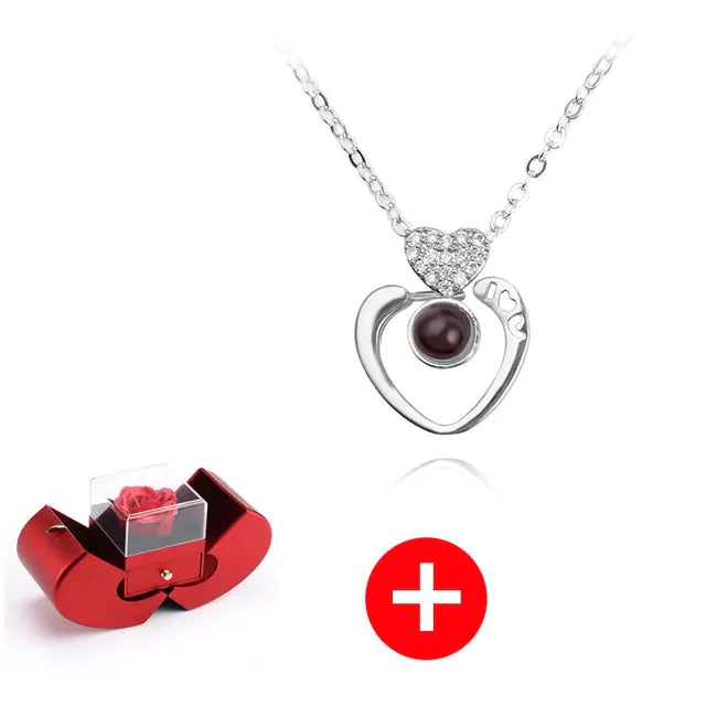 Eternal Flower Box with Necklace & Message - Kim’s Signature Beauty & Accessories