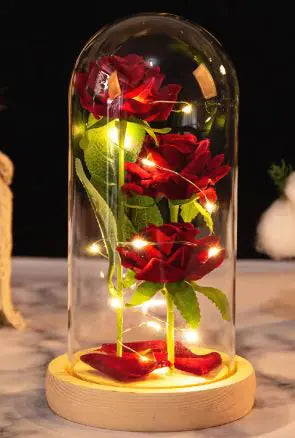 Eternal Love Rose Dome with LED Lights - Kim’s Signature Beauty & Accessories