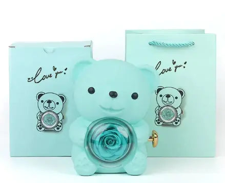 Rose Teddy Bear with Ring and Necklace - Kim’s Signature Beauty & Accessories