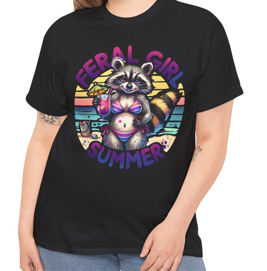Ferrel Summer Girl Raccoon Tee - Kim’s Signature Beauty & Accessories