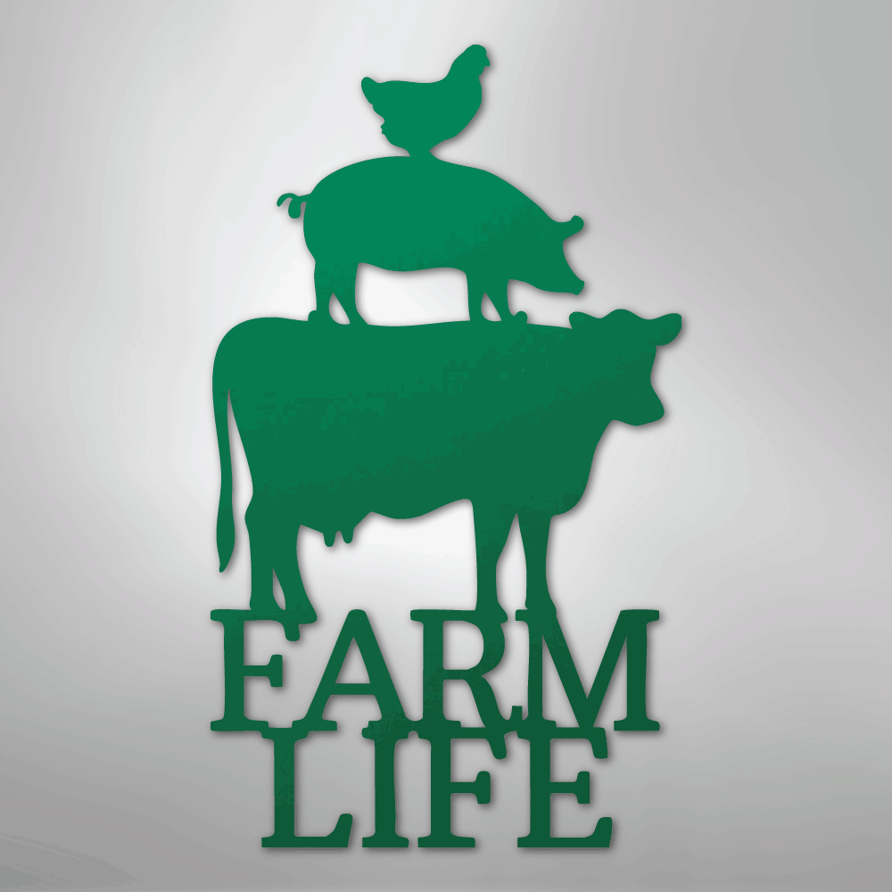 Farm Life Animals - Steel Sign - Kim’s Signature Beauty & Accessories