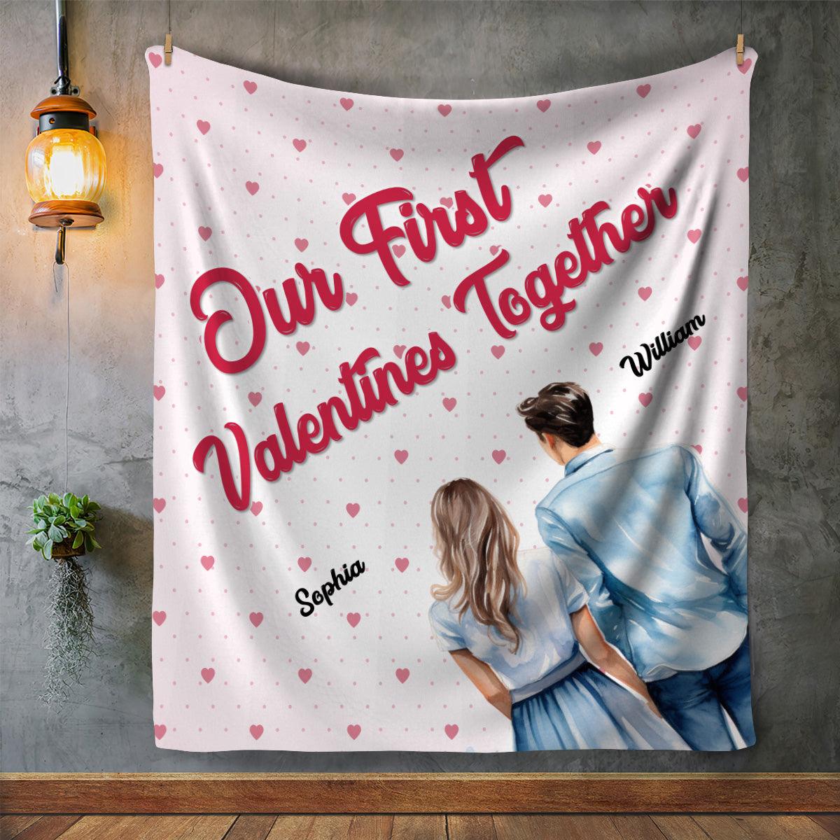 First Valentine's Day Together Blanket- Personalized - Kim’s Signature Beauty & Accessories