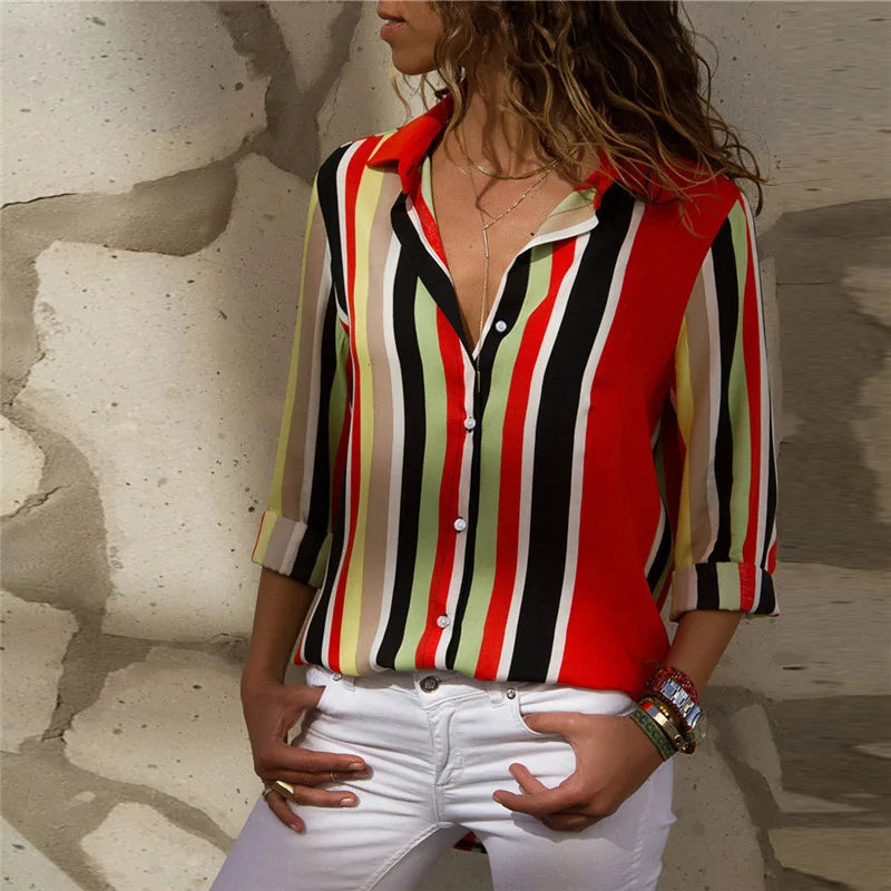 Long Sleeve Chiffon Blouse - Kim’s Signature Beauty & Accessories