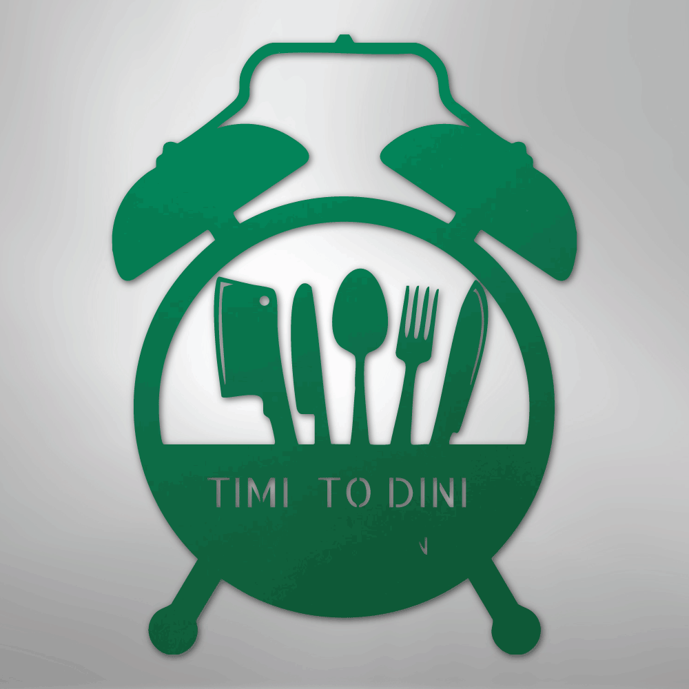 Food Time Monogram - Steel Sign - Kim’s Signature Beauty & Accessories