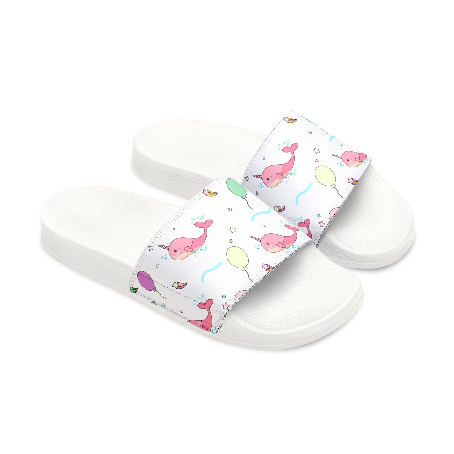 Fun Youth Narwhal Sandals with Removable Straps - Perfect Summer Footwear - Kim’s Signature Beauty & Accessories