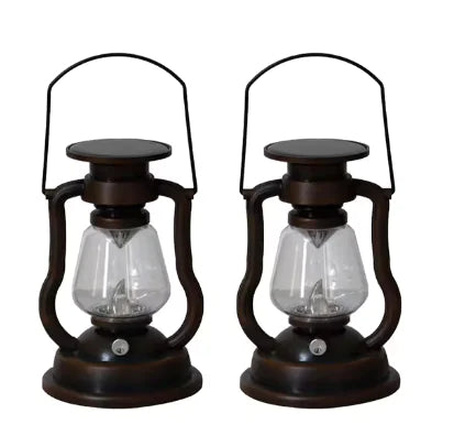 Retro Solar LED Lantern, Flameless Outdoor Hanging Light - Kim’s Signature Beauty & Accessories
