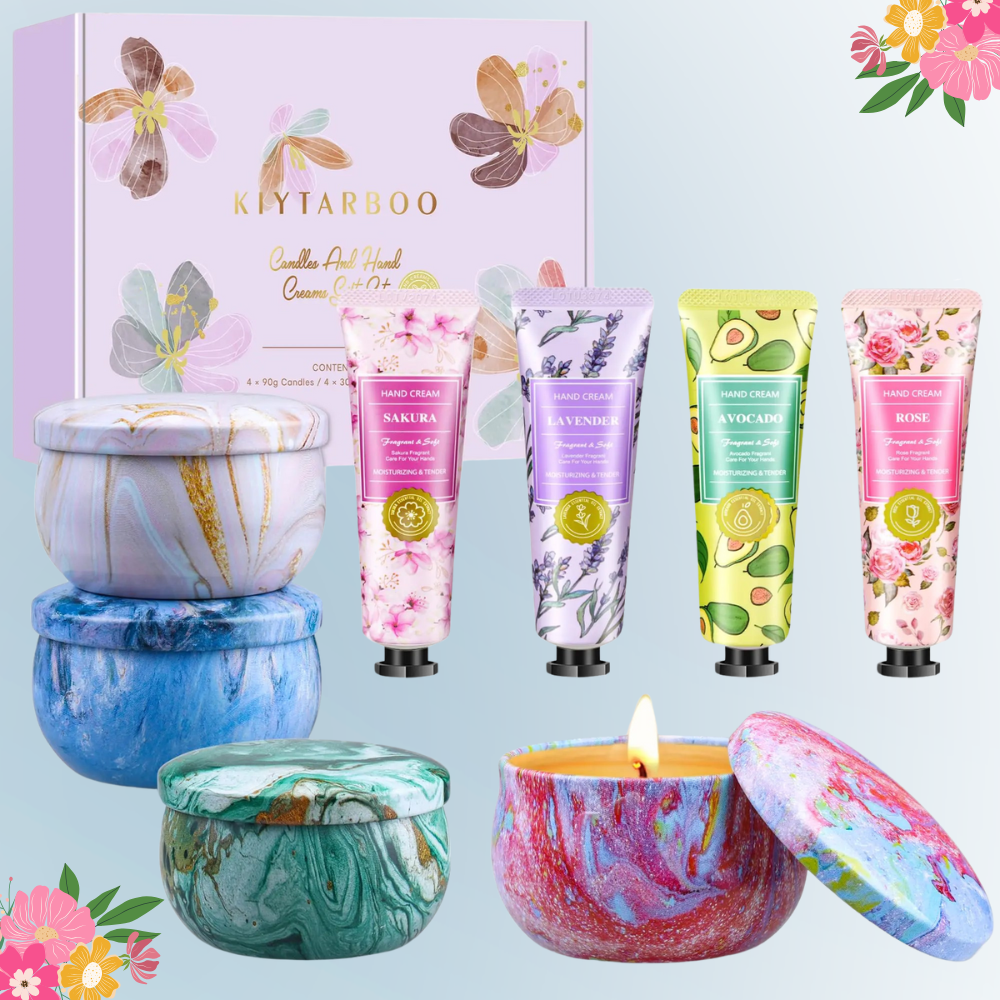 Gift Spa Basket for Women: Unique Candles & Hand Cream - Kim’s Signature Beauty & Accessories