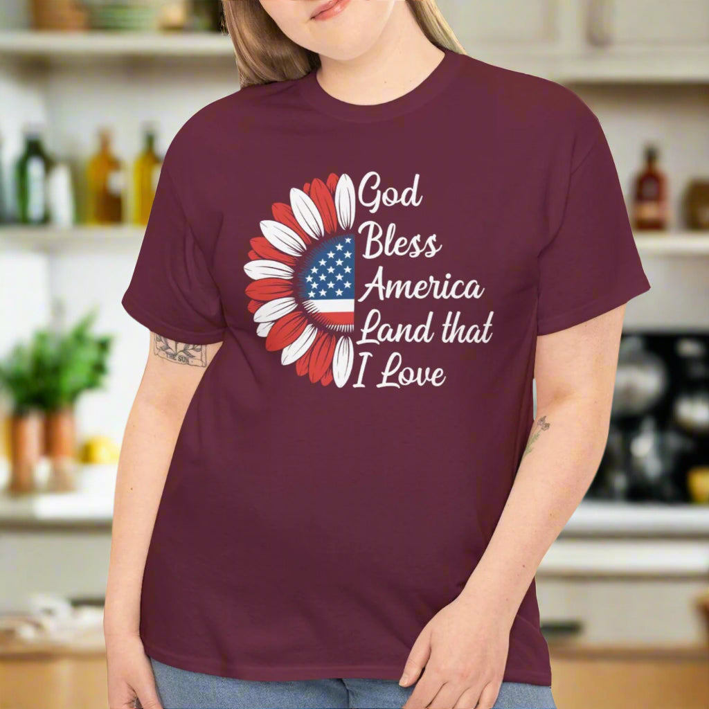 God Bless America Floral Design, Independence Day Tee - Kim’s Signature Beauty & Accessories