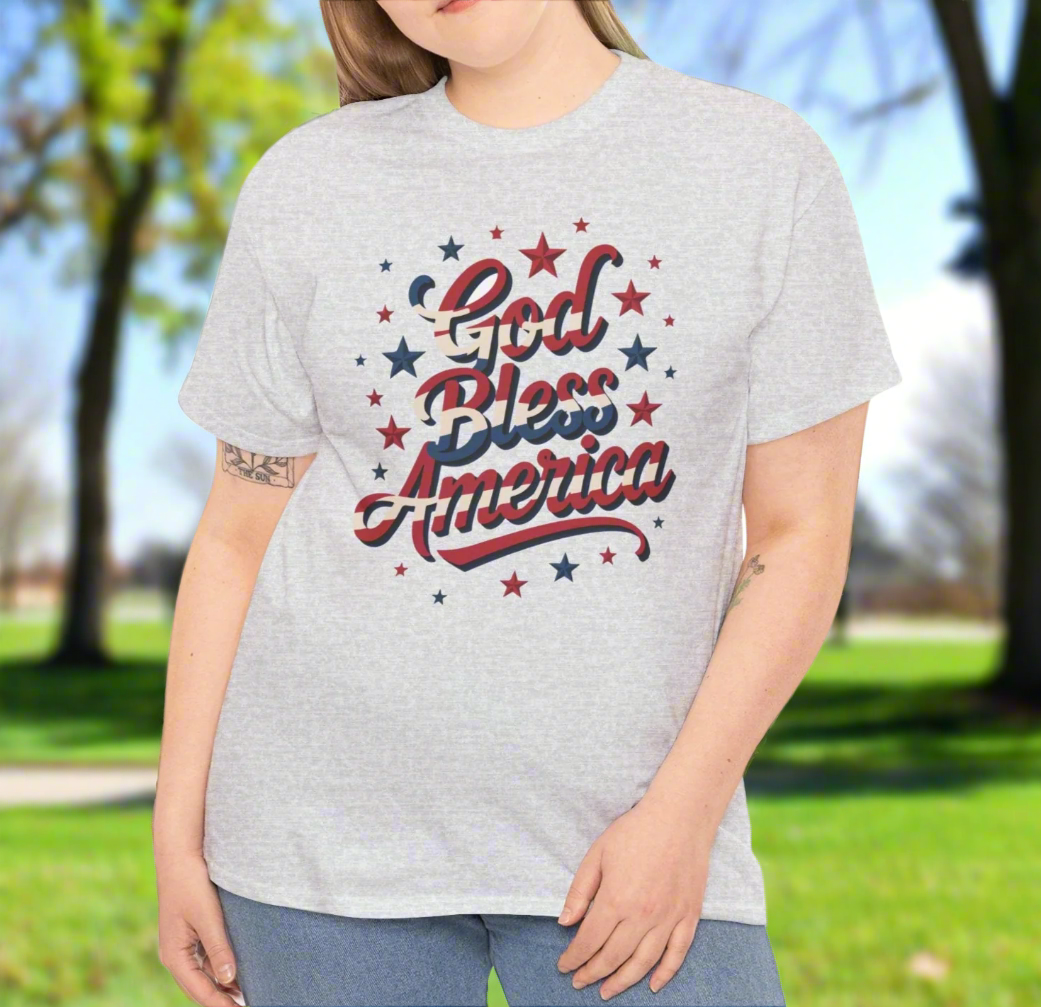 God Bless America Patriotic T-Shirt for Men & Women - Kim’s Signature Beauty & Accessories