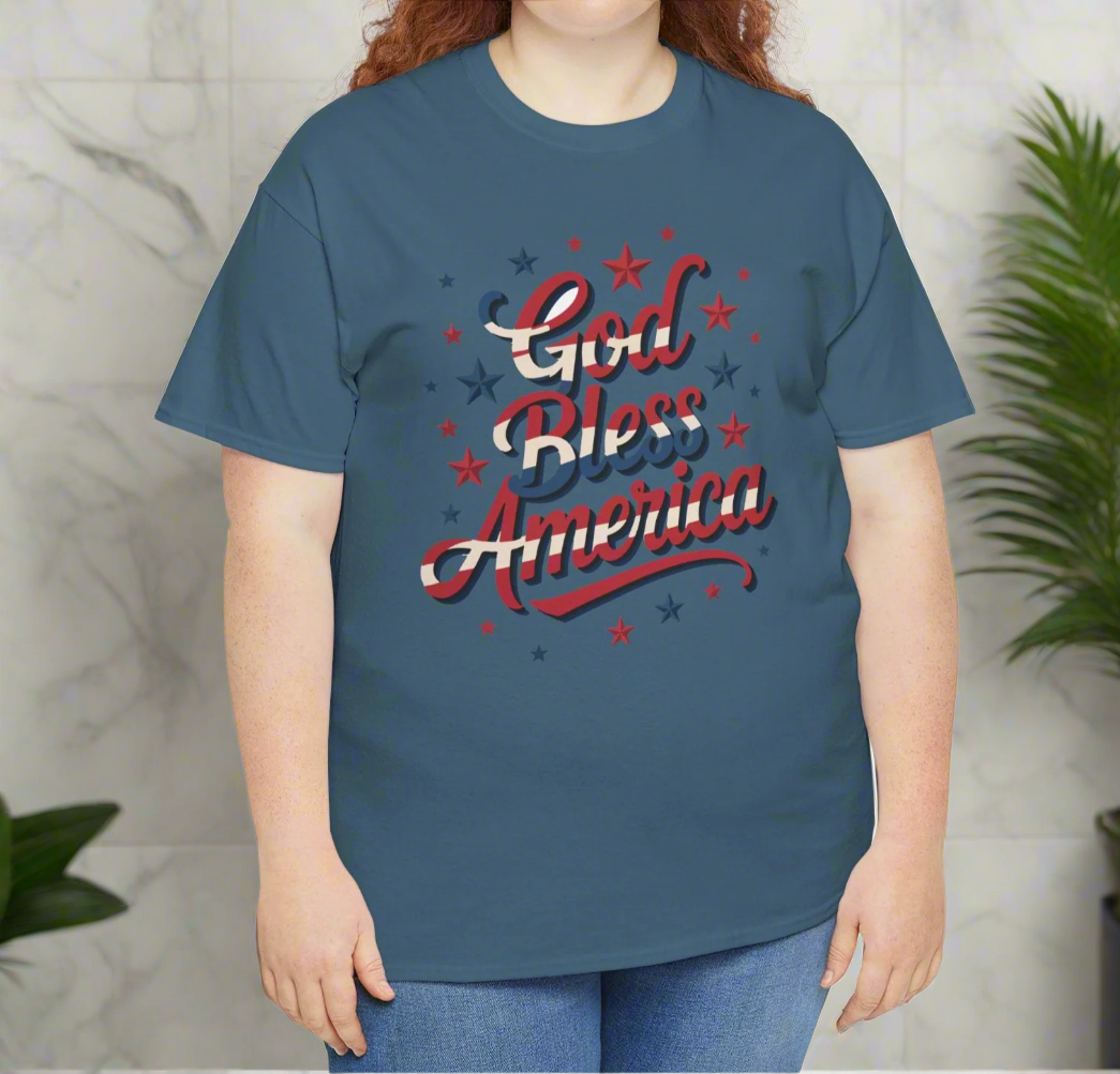 God Bless America Patriotic T-Shirt for Men & Women - Kim’s Signature Beauty & Accessories