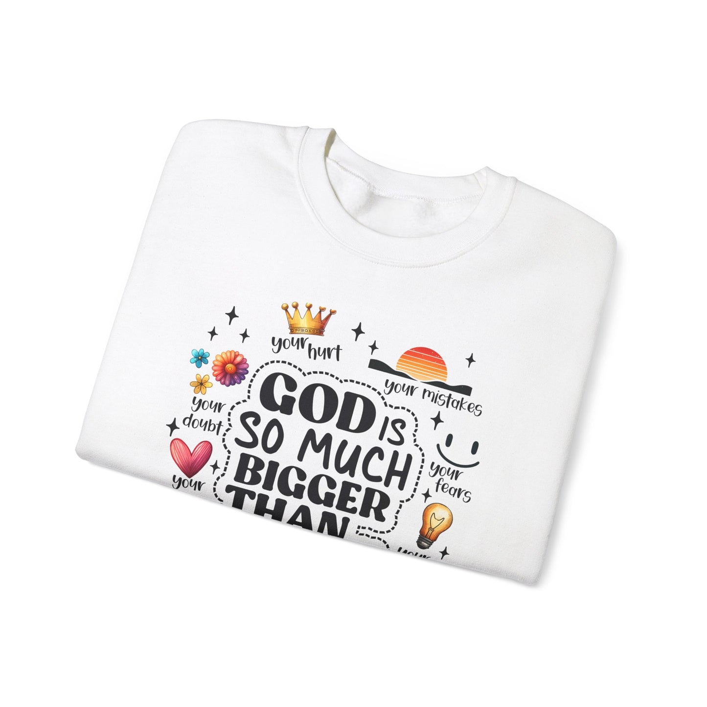 God Is Bigger Inspirational Sweatshirt - Kim’s Signature Beauty & Accessories