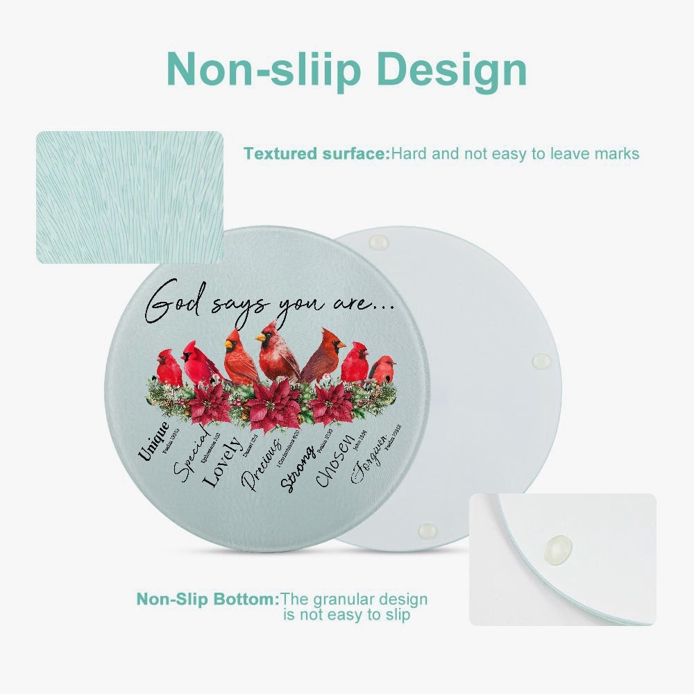 God says you are..| Tempered Glass Cutting Board - Kim’s Signature Beauty & Accessories