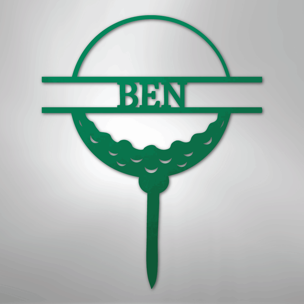 Golf Ball Monogram - Steel Yard Sign - Kim’s Signature Beauty & Accessories