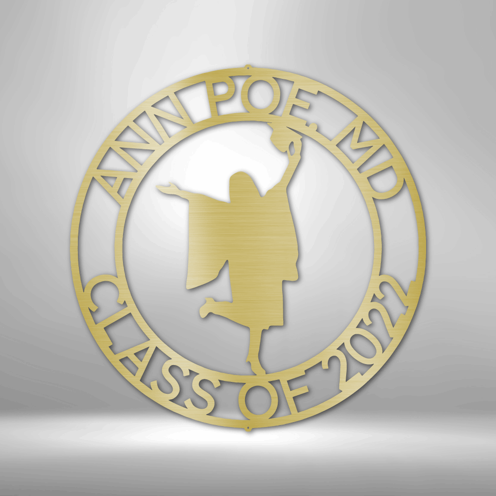 Graduation Monogram - Steel Sign - Kim’s Signature Beauty & Accessories