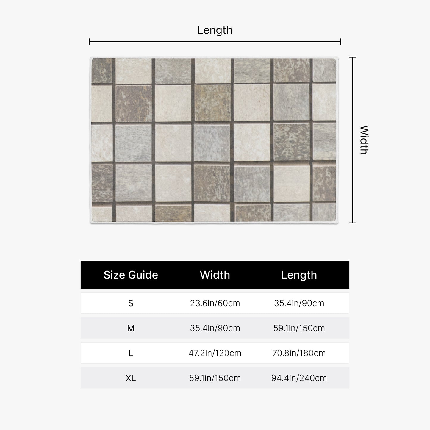 Gray and Beige Stone Vintage Rug - Kim’s Signature Beauty & Accessories