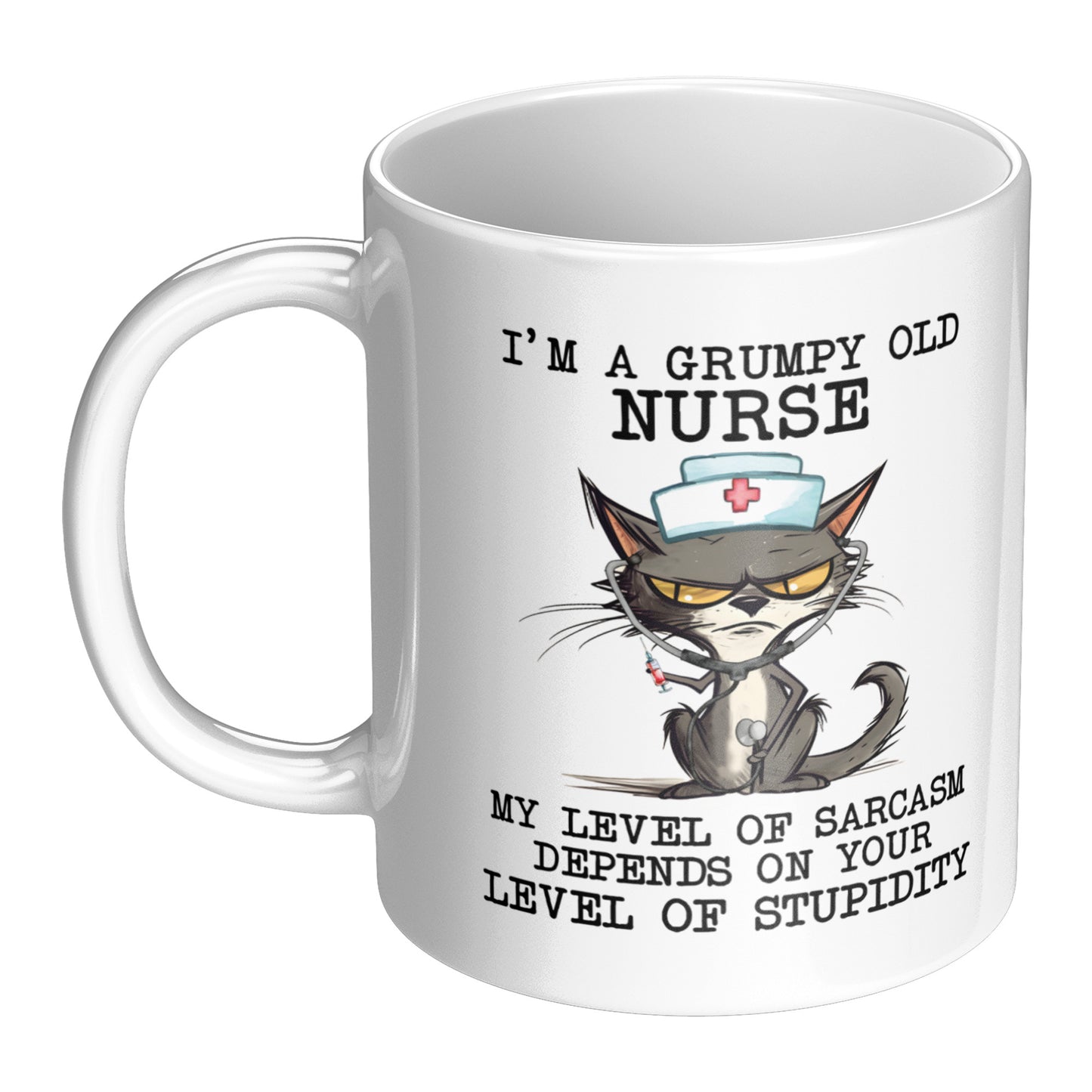 Grumpy Old Nurse | Funny Cat Mug - Kim’s Signature Beauty & Accessories