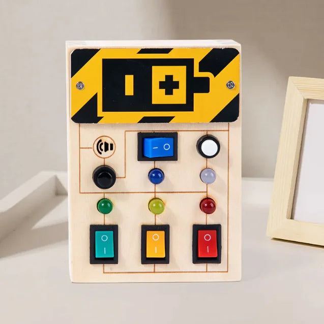 Bright Start LED Wooden Busy Board – Early Learning Toy for Kids - Kim’s Signature Beauty & Accessories (Store description)