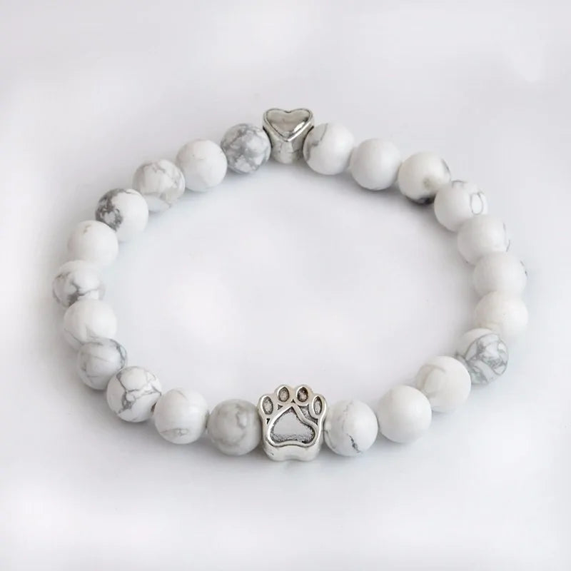 Tiny Antique Paw Charm Stone Bracelet - Kim’s Signature Beauty & Accessories (Store description)