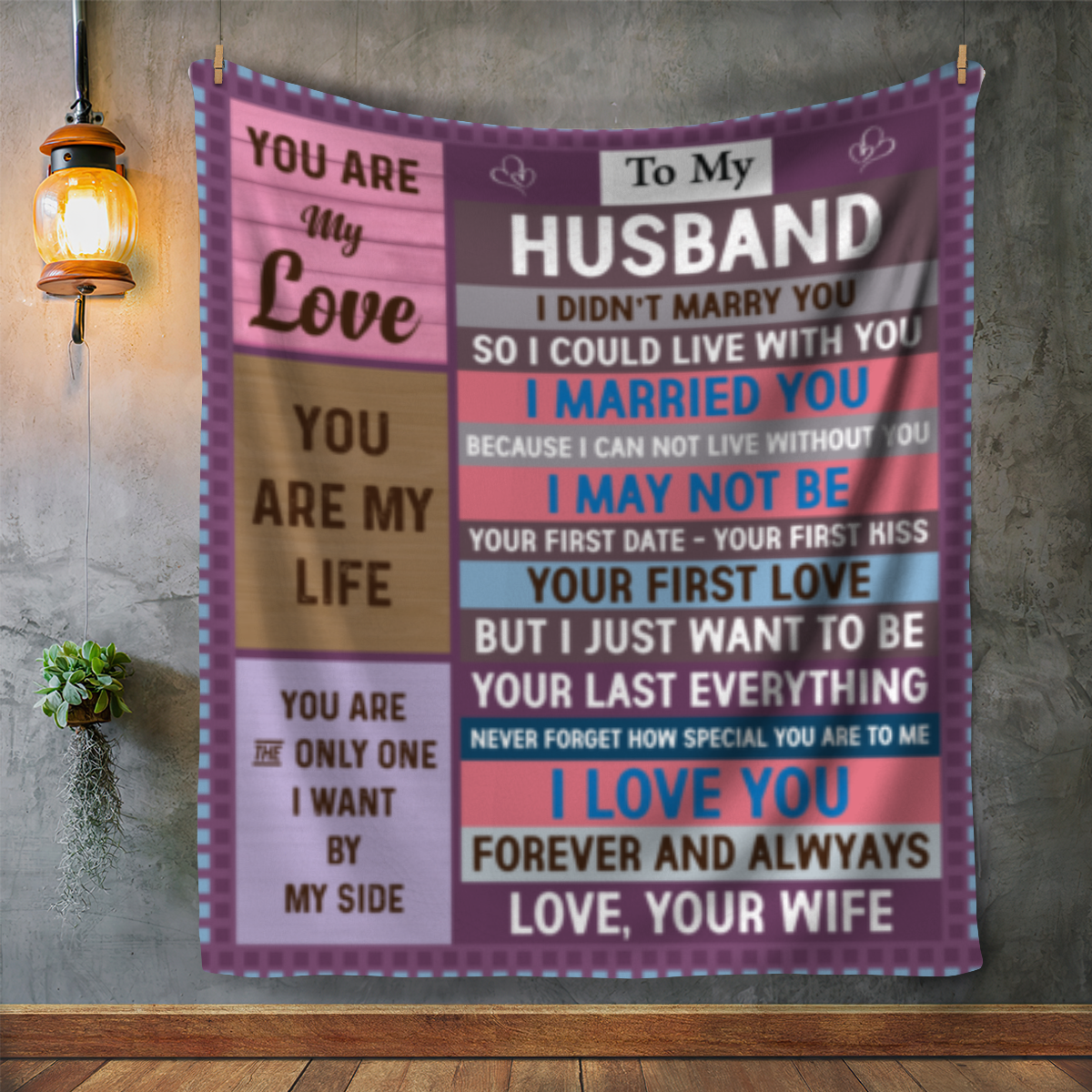 Husband, You Are My Love Blanket - Kim’s Signature Beauty & Accessories (Store description)