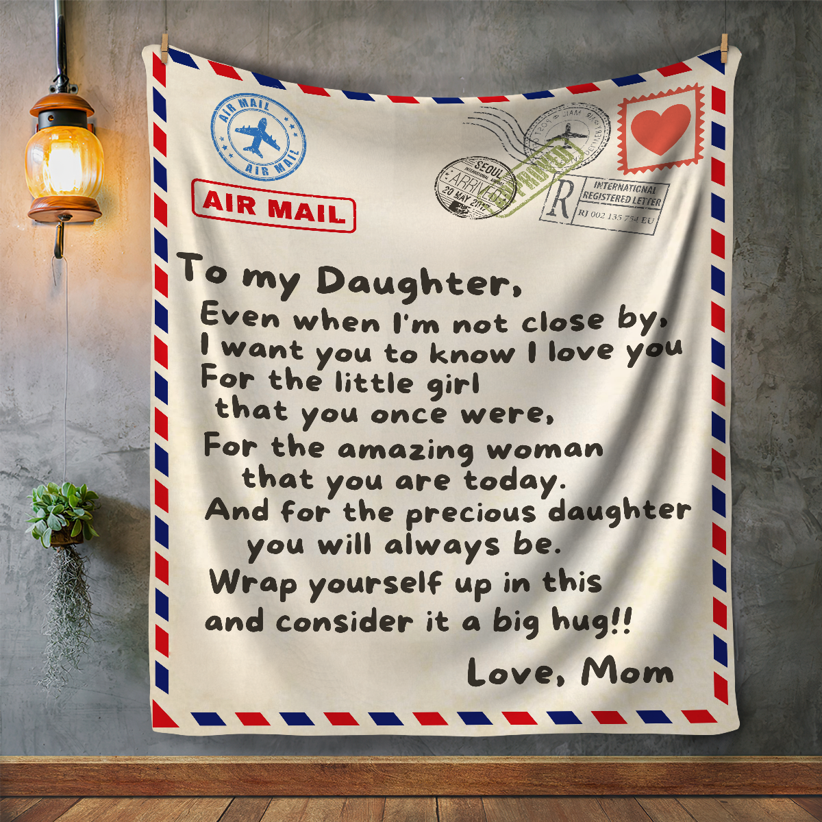 Letter to Daughter Fleece Blanket - Kim’s Signature Beauty & Accessories (Store description)