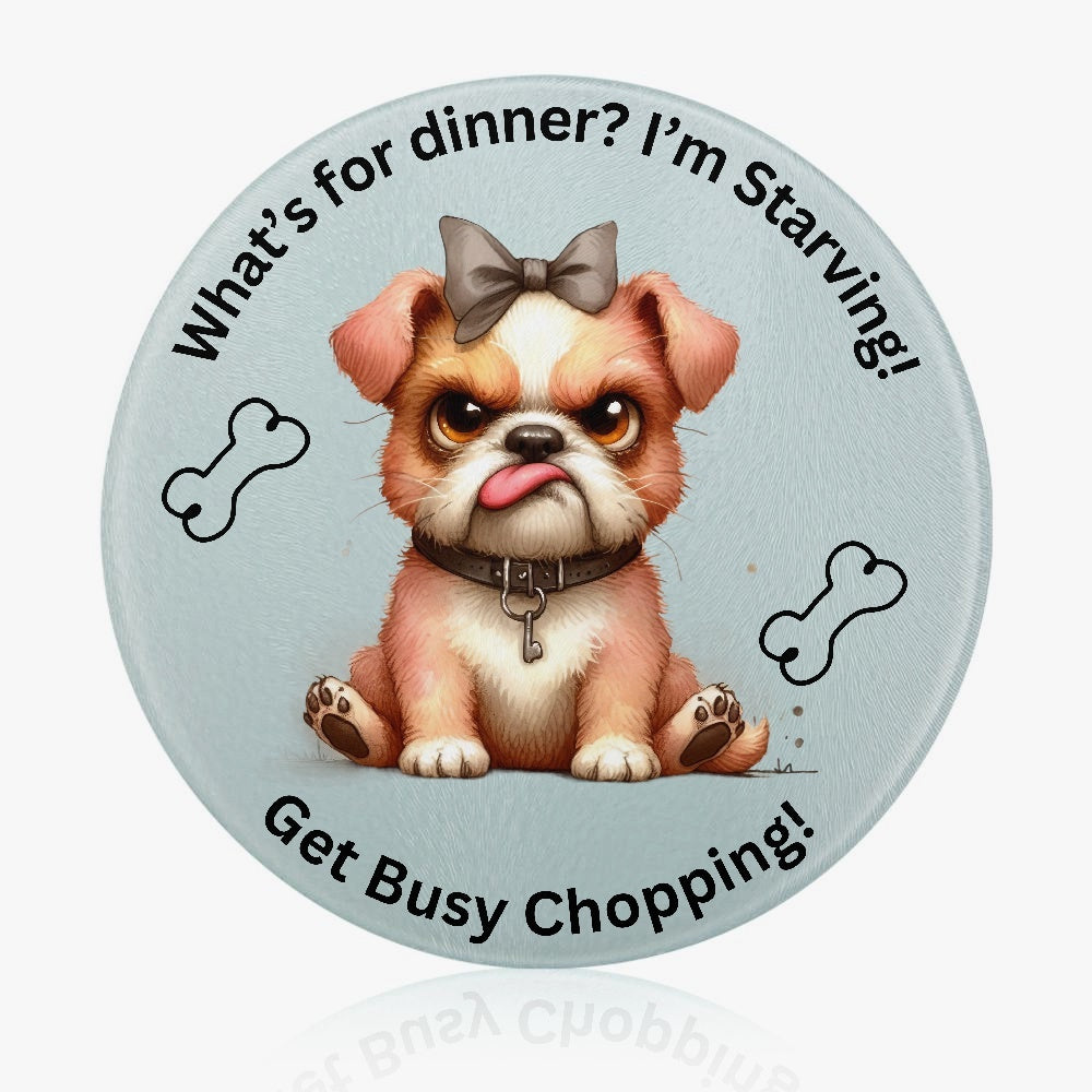 Hangry Dog | Tempered Glass Cutting Board - Kim’s Signature Beauty & Accessories