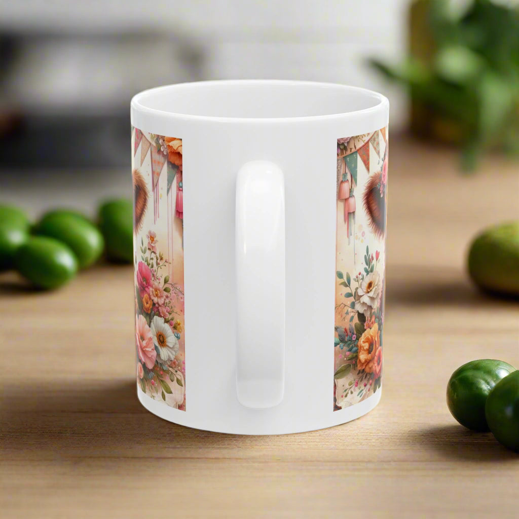 Happy Mother's Day Floral Highland Cow Ceramic Mug - Kim’s Signature Beauty & Accessories