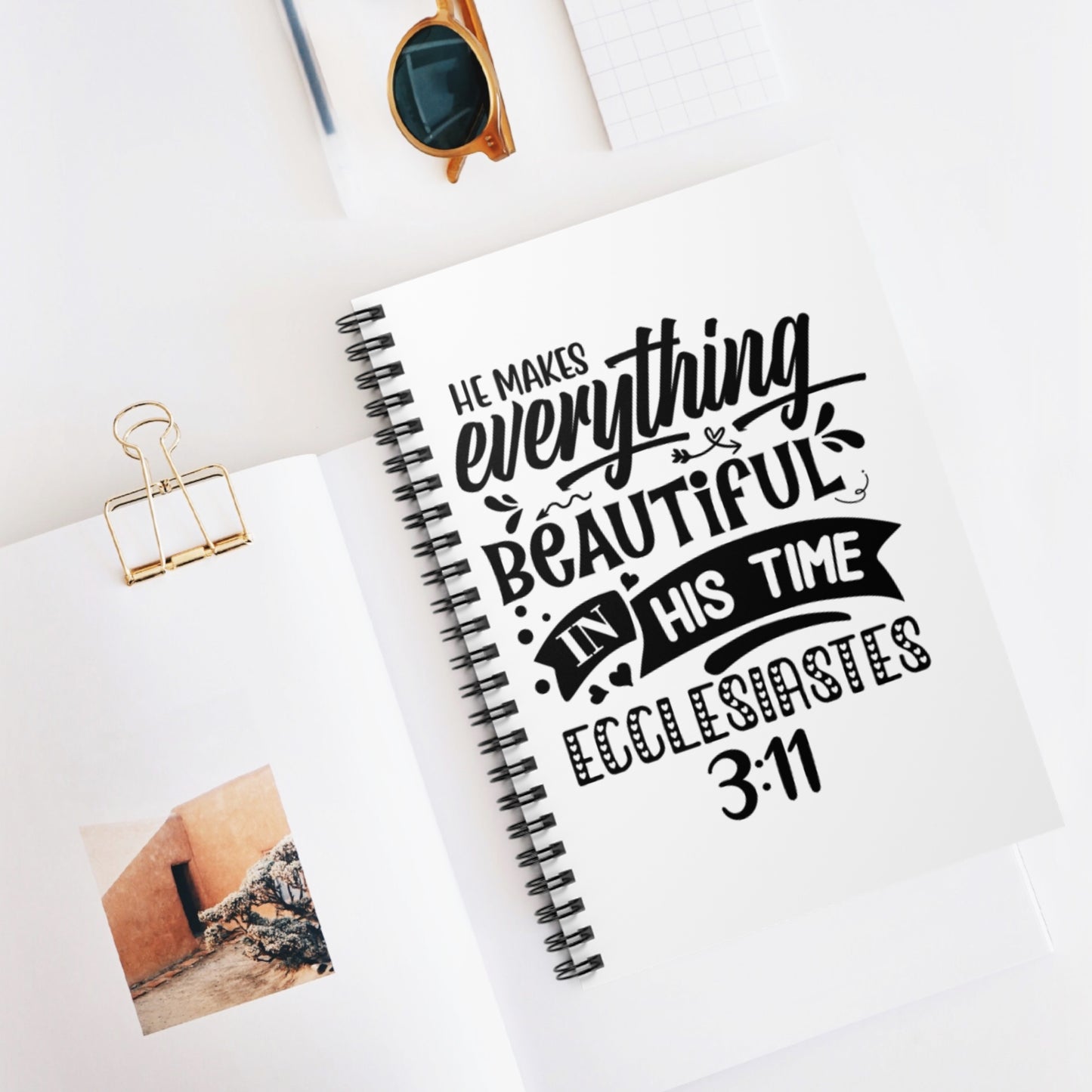 He Makes Everything Beautiful, Ecclesiastes 3:11 Spiral Notebook - Kim’s Signature Beauty & Accessories