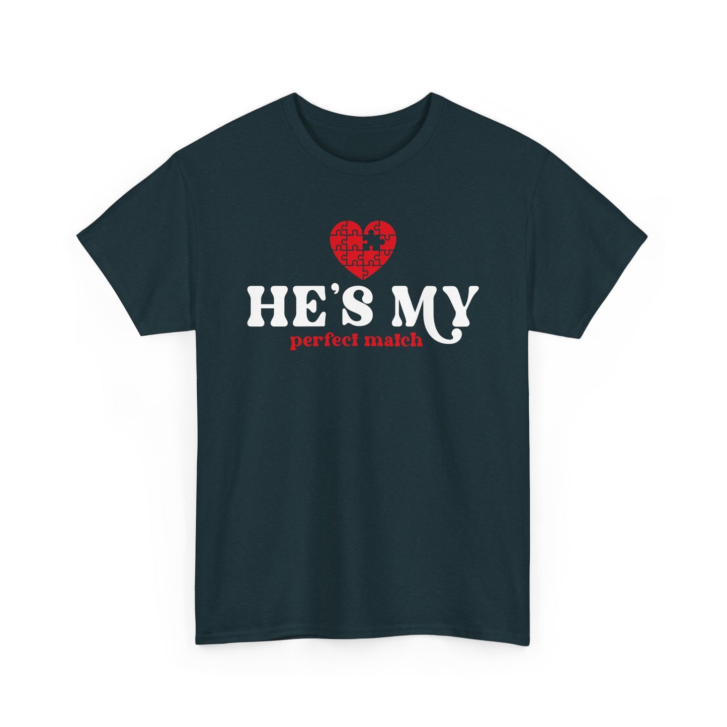 He's My Perfect Match Puzzle Piece Tee – Matching Couple Shirt - Kim’s Signature Beauty & Accessories