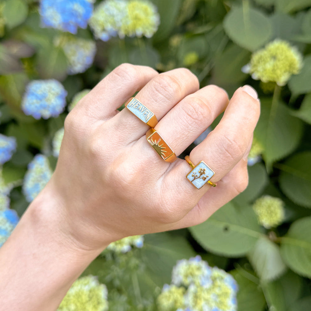 Heaven Rectangular Signet Ring - Kim’s Signature Beauty & Accessories