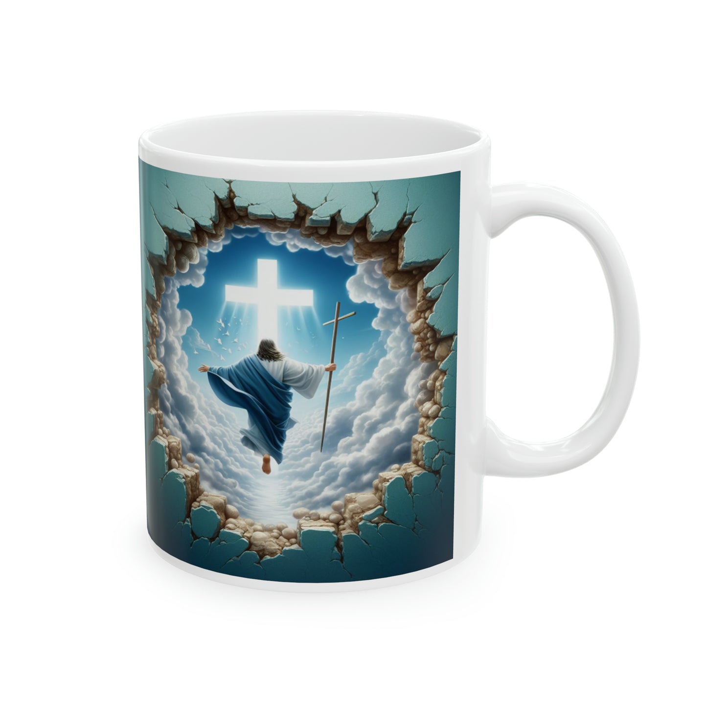 Heaven’s Light – Jesus & Cross Inspirational Mug - Kim’s Signature Beauty & Accessories