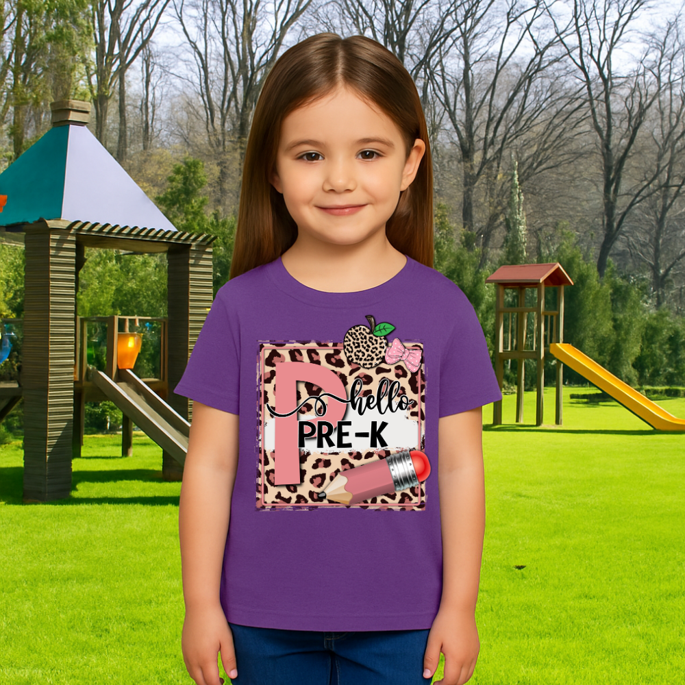 Hello Pre-K Back to School Youth Tee - Kim’s Signature Beauty & Accessories