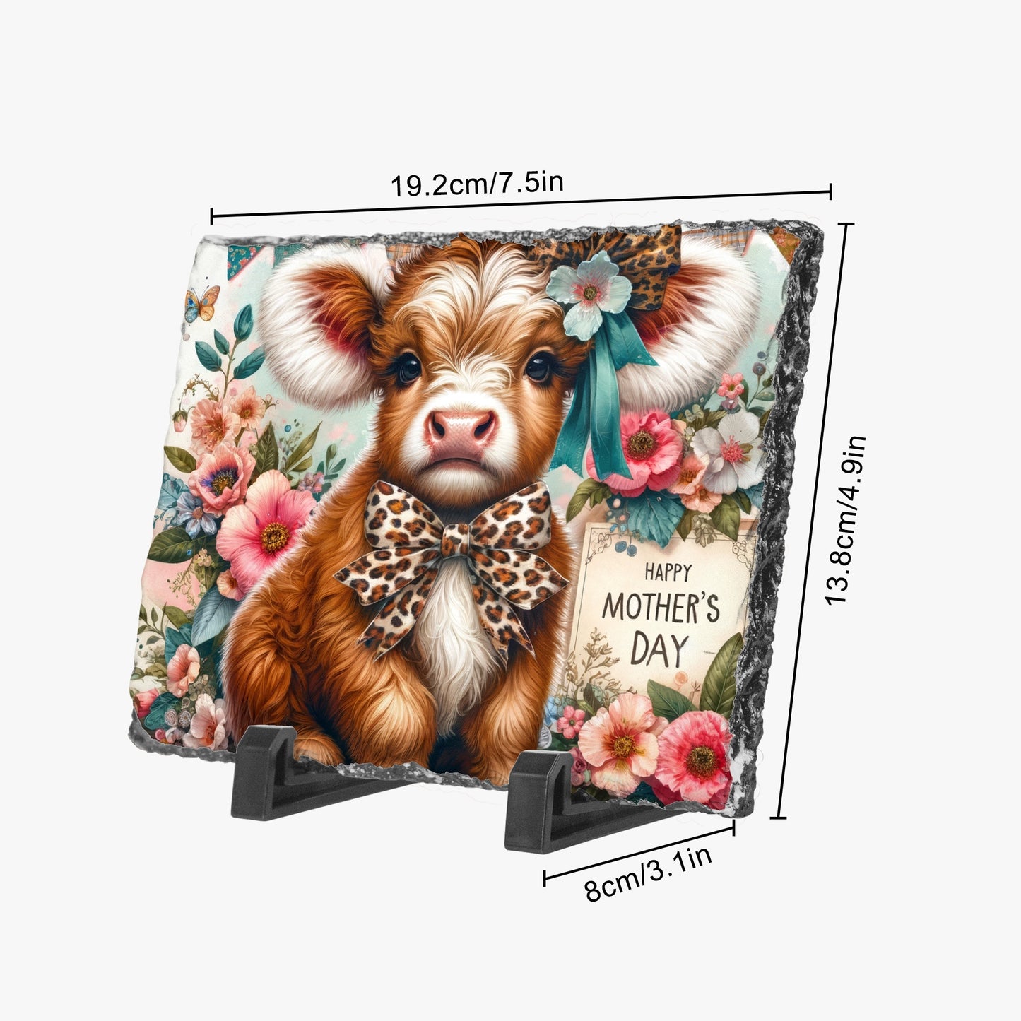Highland Cow in Leopard Print Rectangular Plaque - Kim’s Signature Beauty & Accessories
