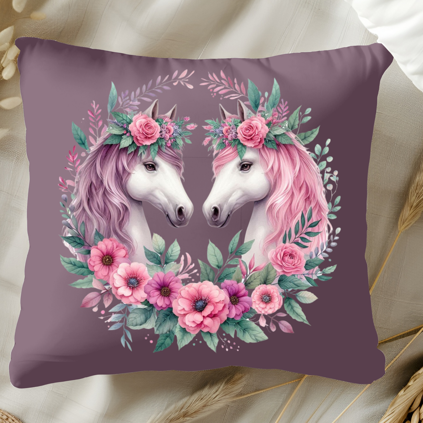 Horse lovers Double Sided Print Premium Pillow - Kim’s Signature Beauty & Accessories
