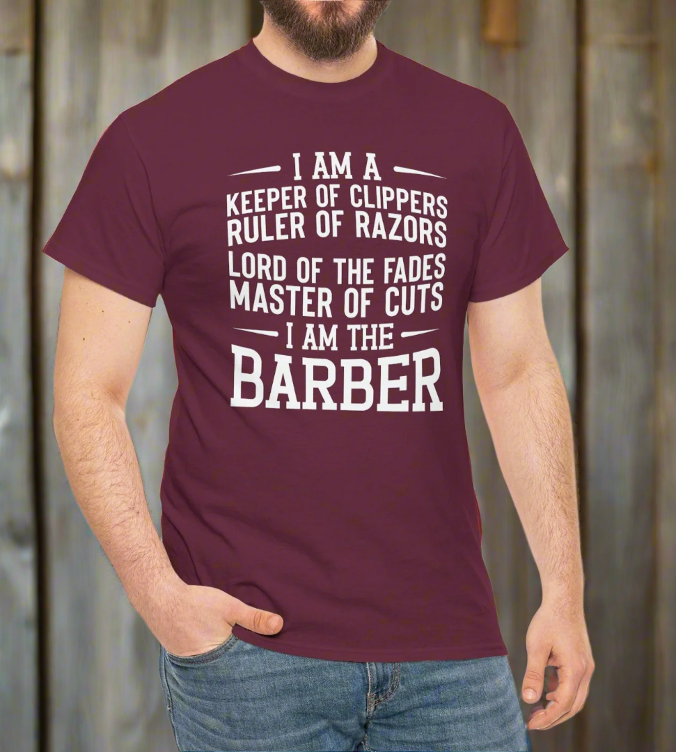 I Am the Barber Tee – Master of Cuts, Fades & Clipper Kings - Kim’s Signature Beauty & Accessories
