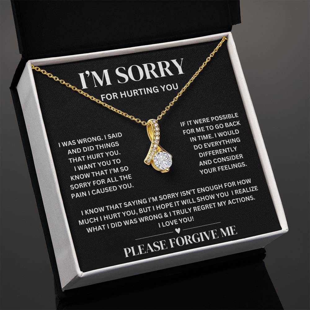 I’m Sorry, Please Forgive Me Message Card & Necklace - Kim’s Signature Beauty & Accessories