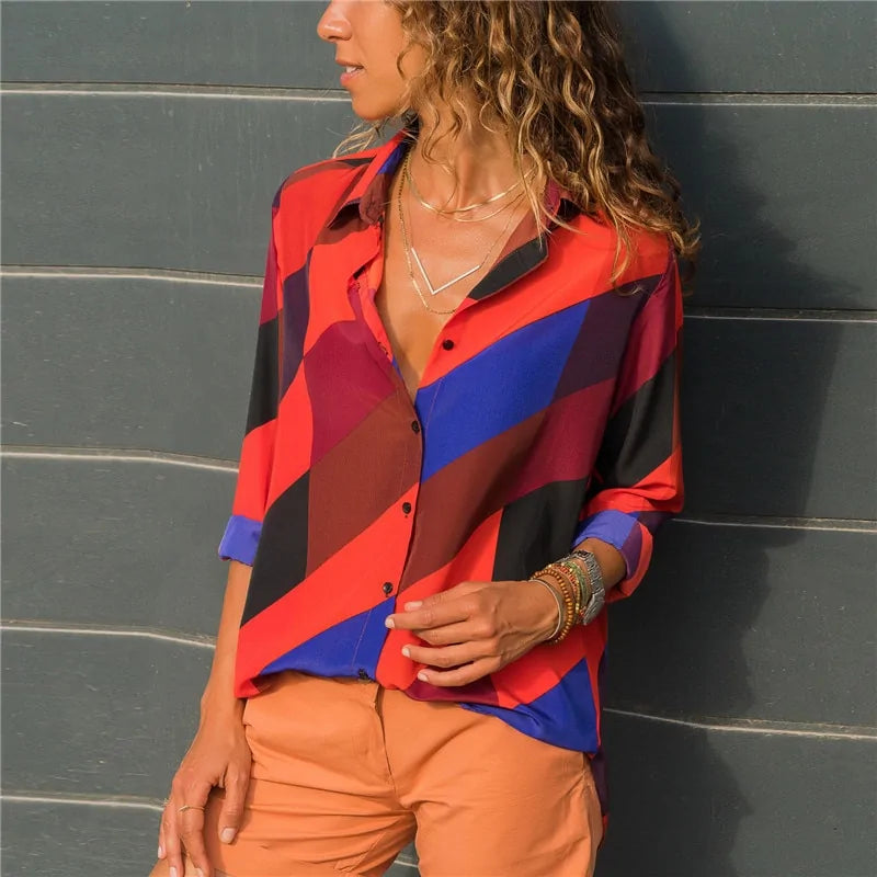 Long Sleeve Chiffon Blouse - Kim’s Signature Beauty & Accessories