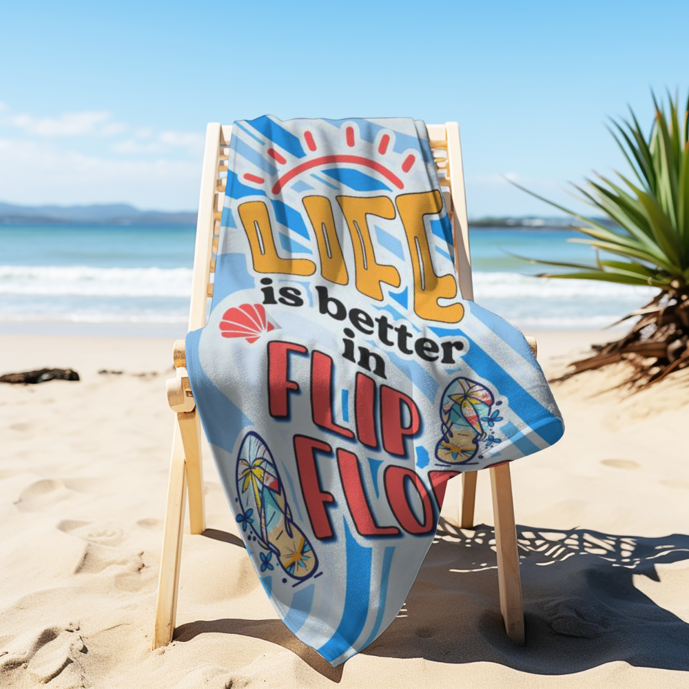 Flip Flops Beach Towel - Kim’s Signature Beauty & Accessories