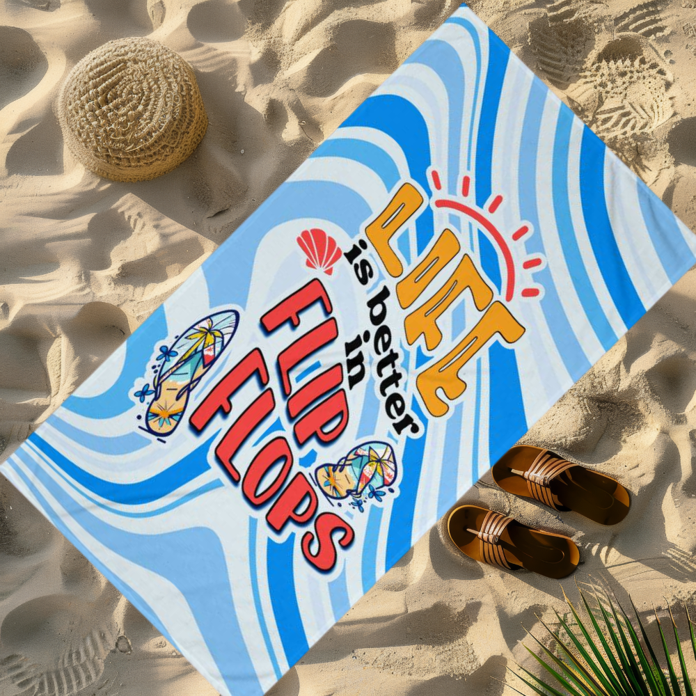Flip Flops Beach Towel - Kim’s Signature Beauty & Accessories