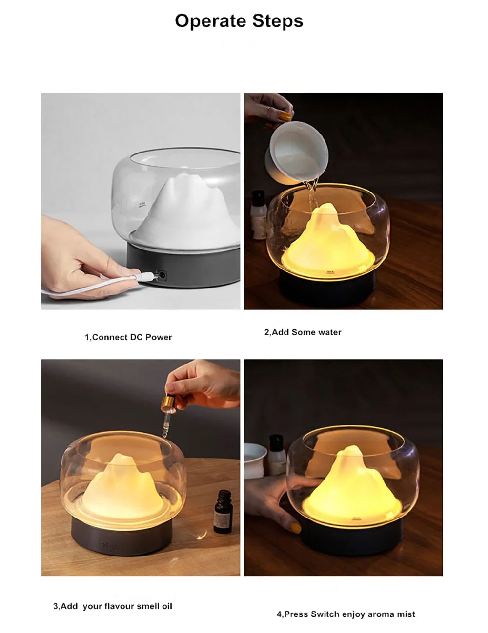 Ultrasonic Air Humidifier LED Lamp - Kim’s Signature Beauty & Accessories (Store description)