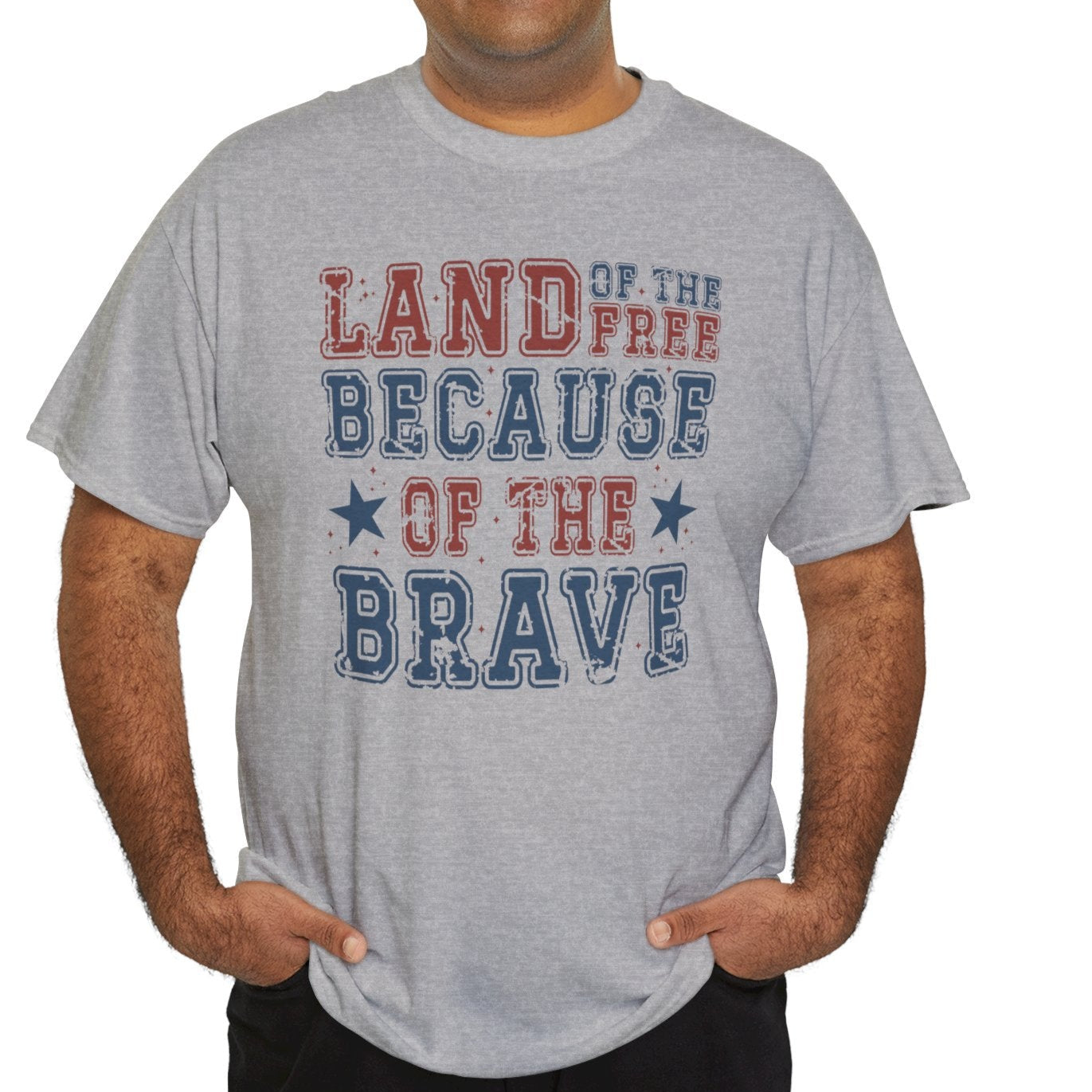 Land of the Free Because of the Brave – Patriotic T-Shirt - Kim’s Signature Beauty & Accessories