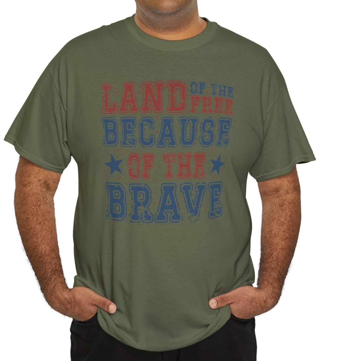 Land of the Free Because of the Brave – Patriotic T-Shirt - Kim’s Signature Beauty & Accessories