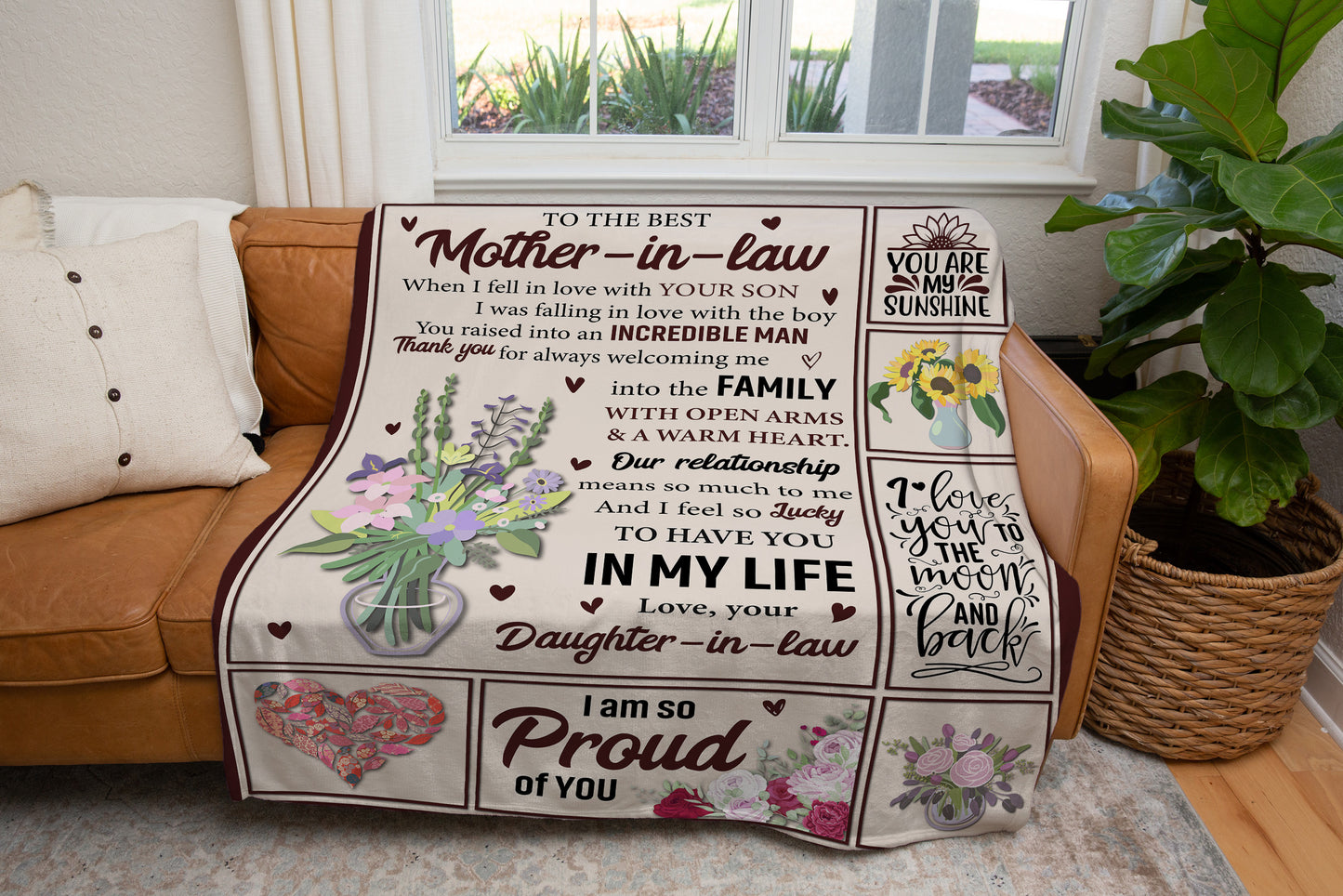 To the Best Mother In Law | Blanket - Kim’s Signature Beauty & Accessories (Store description)