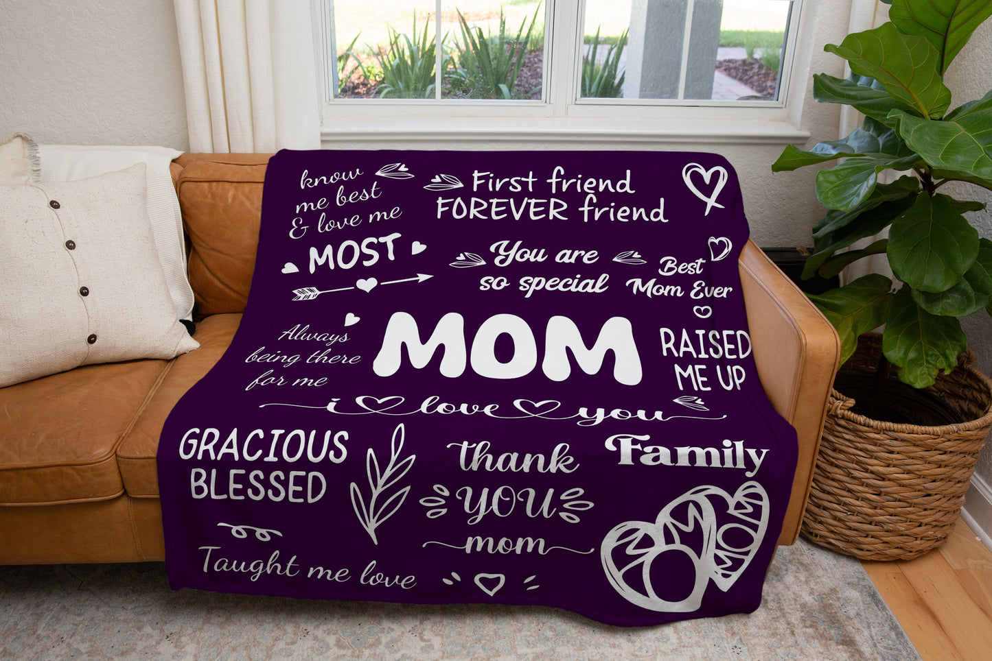 Mom, Best Friend Plush Fleece Blanket - Kim’s Signature Beauty & Accessories (Store description)