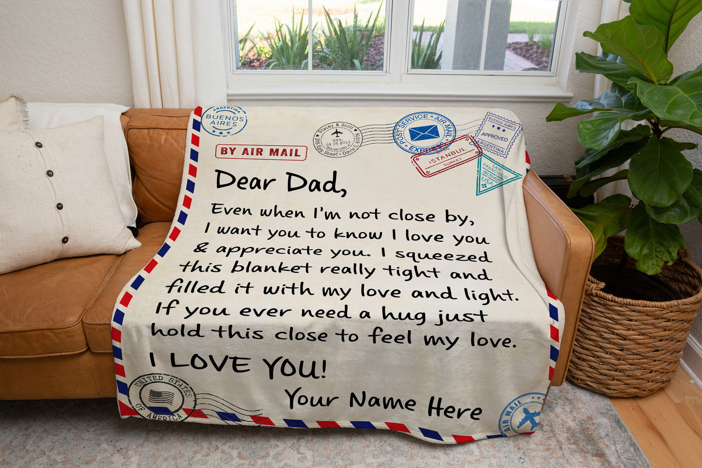 To Dad, Personalized Blanket - Kim’s Signature Beauty & Accessories (Store description)