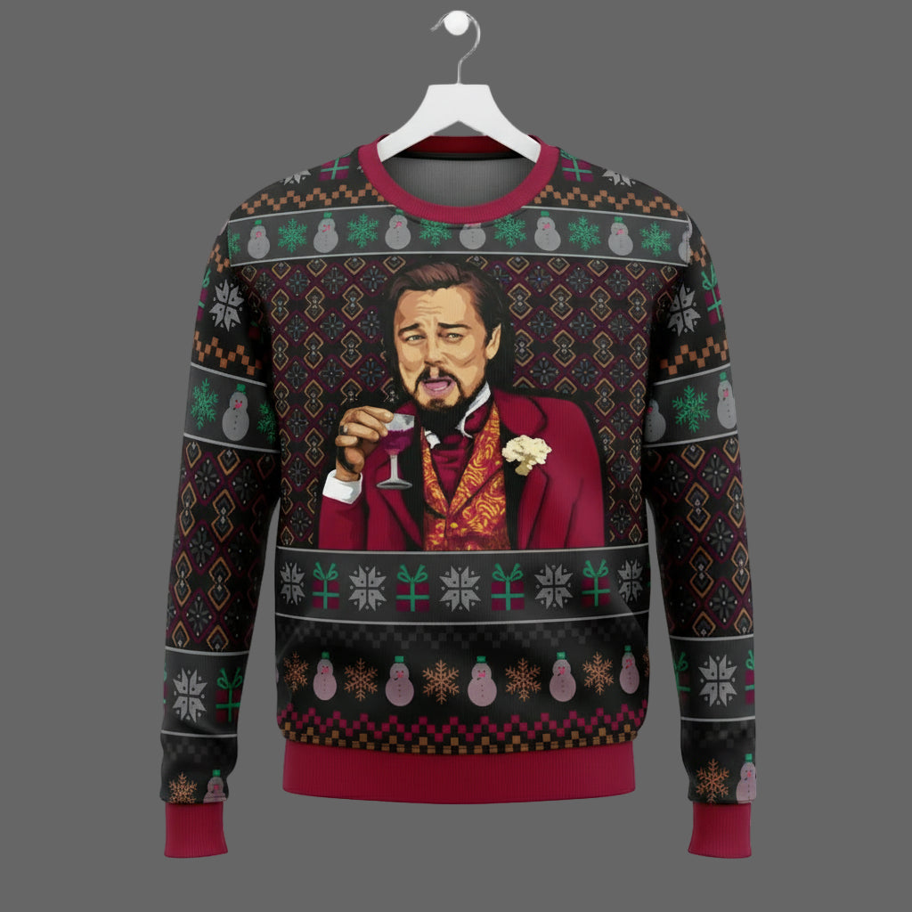 Leonardo Dicaprio Ugly Christmas Sweater - Kim’s Signature Beauty & Accessories