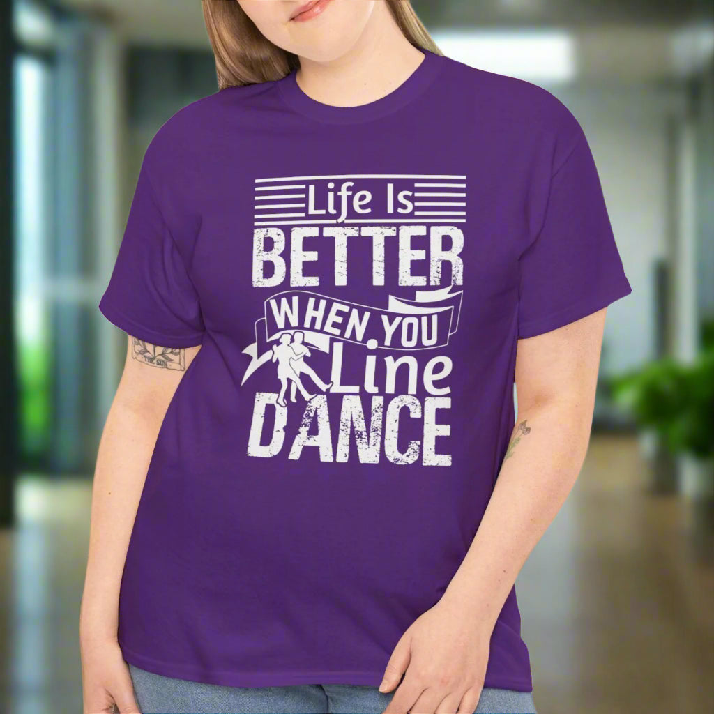 Line Dance Inspiration Cotton Tee, Country Line Dance Shirt - Kim’s Signature Beauty & Accessories