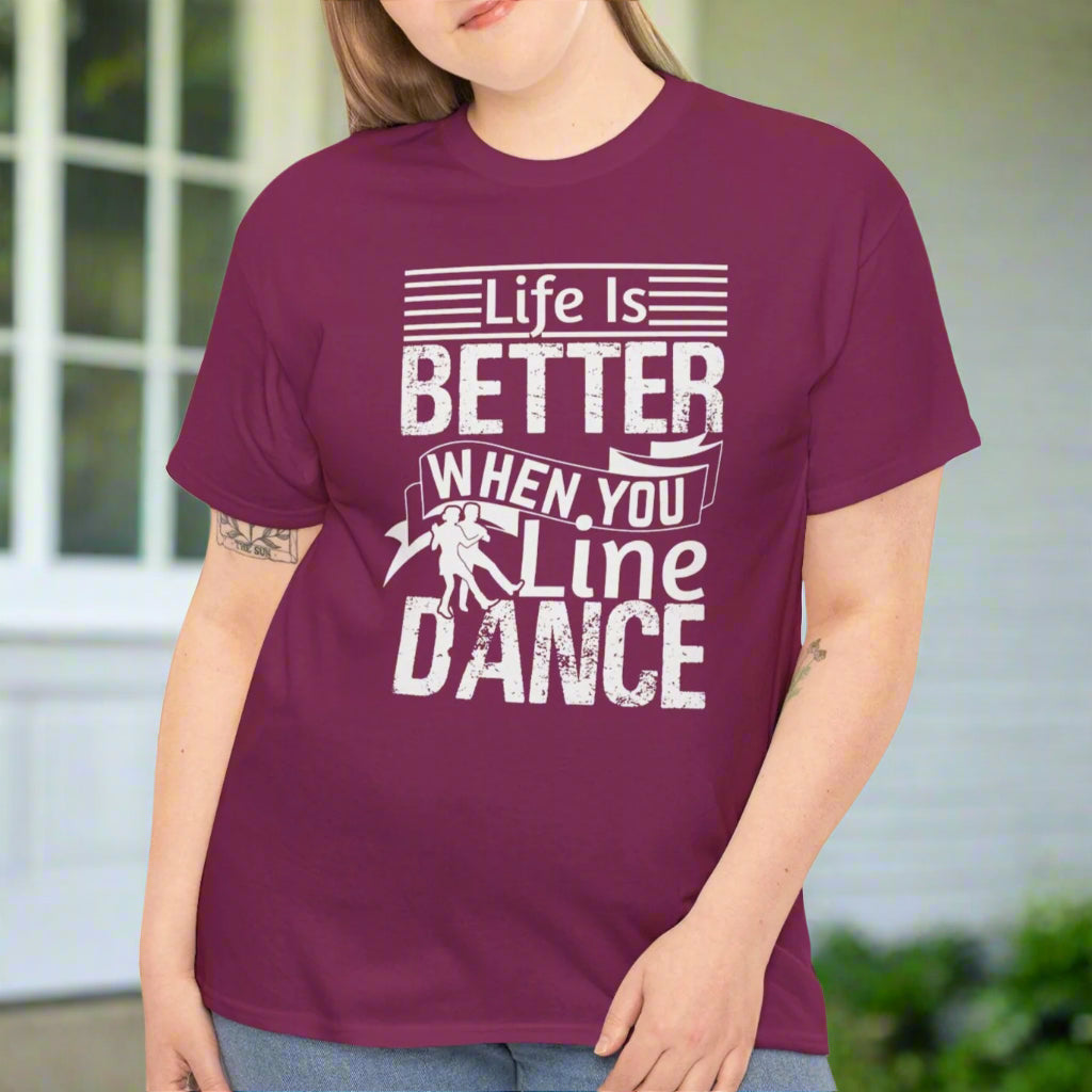 Line Dance Inspiration Cotton Tee, Country Line Dance Shirt - Kim’s Signature Beauty & Accessories