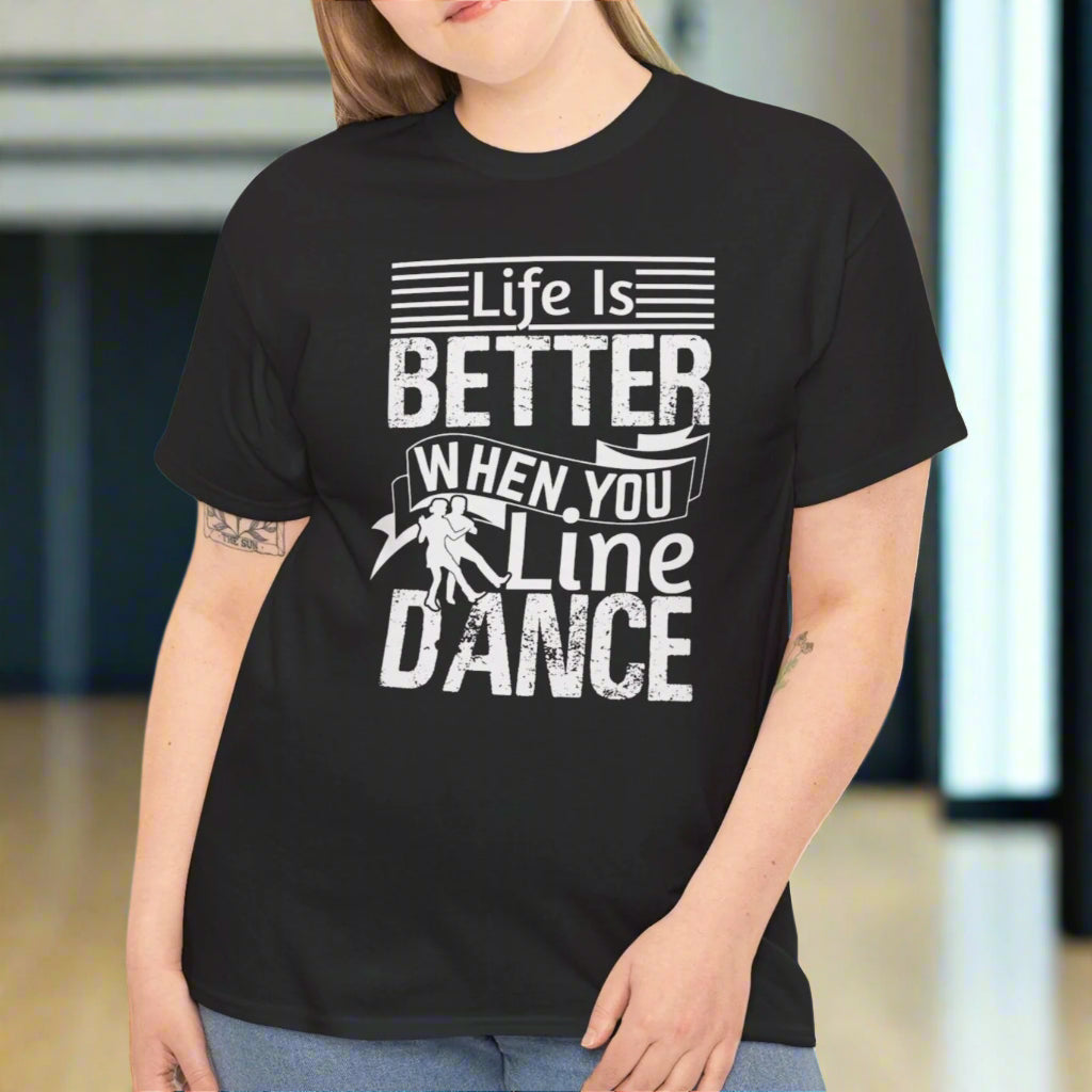 Line Dance Inspiration Cotton Tee, Country Line Dance Shirt - Kim’s Signature Beauty & Accessories
