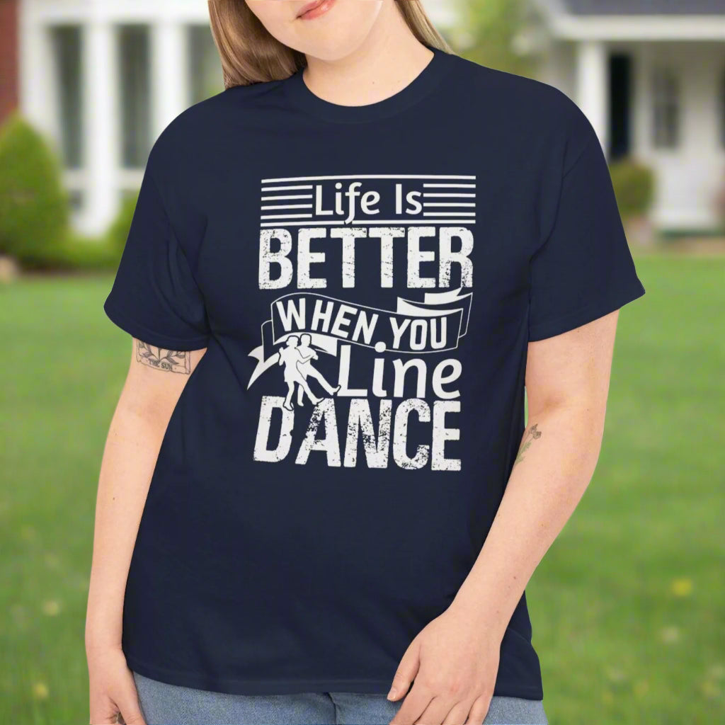 Line Dance Inspiration Cotton Tee, Country Line Dance Shirt - Kim’s Signature Beauty & Accessories