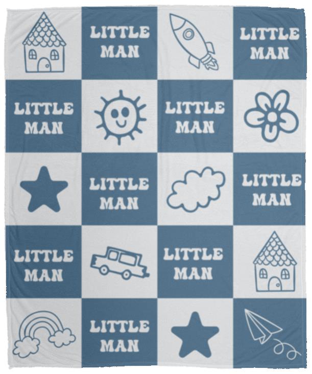 Little Man- Throw Blanket (30X40) - Kim’s Signature Beauty & Accessories